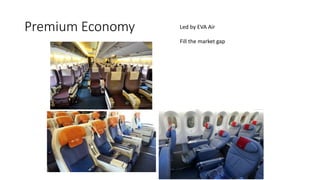 Premium Economy Led by EVA Air
Fill the market gap
 