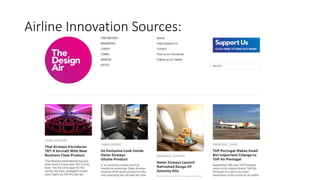 Airline Innovation Sources:
 