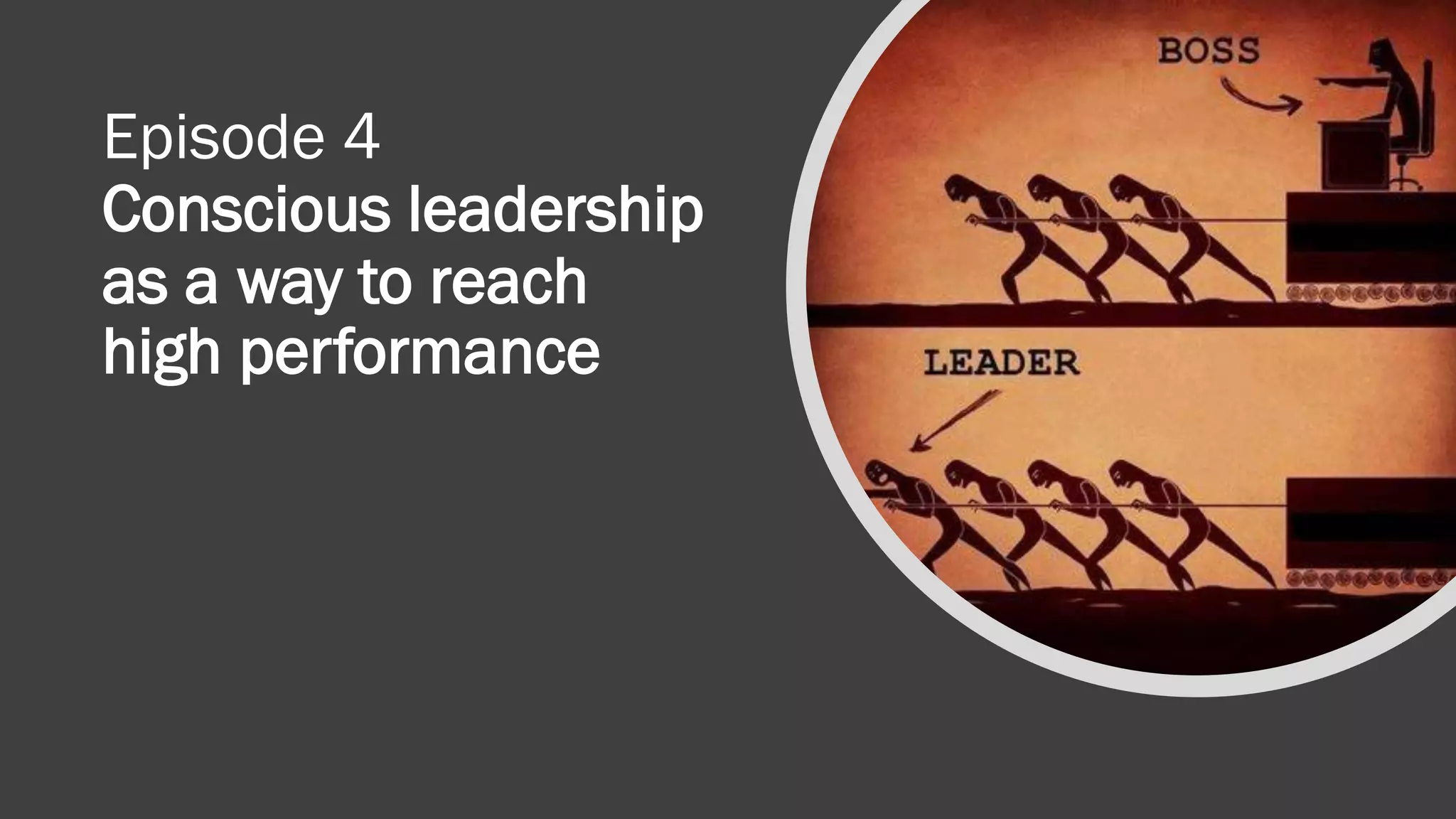 Episode 4
Conscious leadership
as a way to reach
high performance
 
