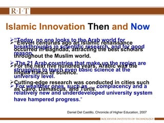 Innovation And Creativity The Muslim World By Prof.Dr Mustafa Abushagur ...