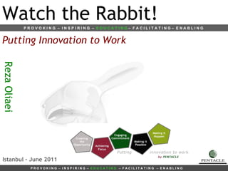 Watch the Rabbit! P R O V O K I N G  –  I N S P I R I N G  –  E D U C A T I N G  –  F A C I L I T A T I N G –  E N A B L I N G  Reza Oliaei Istanbul – June 2011 Putting Innovation to Work 