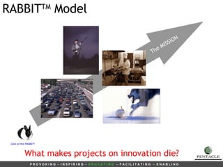 RABBIT TM  Model Click on this RABBIT! The MISSION What makes projects on innovation die? 