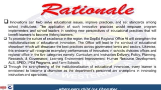  Innovations can help solve educational issues, improve practices, and set standards among
school institutions. The appli...