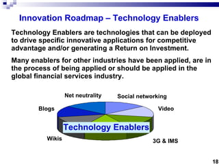 Innovation Roadmap – Technology Enablers Technology Enablers are technologies that can be deployed to drive specific innov...