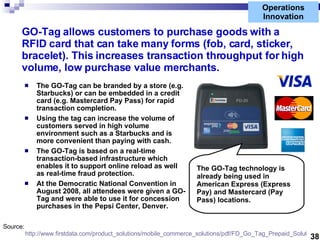 GO-Tag allows customers to purchase goods with a RFID card that can take many forms (fob, card, sticker, bracelet). This i...