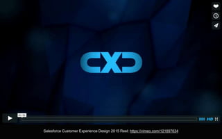Salesforce Customer Experience Design 2015 Reel: https://vimeo.com/121897634
 