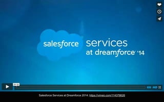 Salesforce Services at Dreamforce 2014: https://vimeo.com/114378626
 