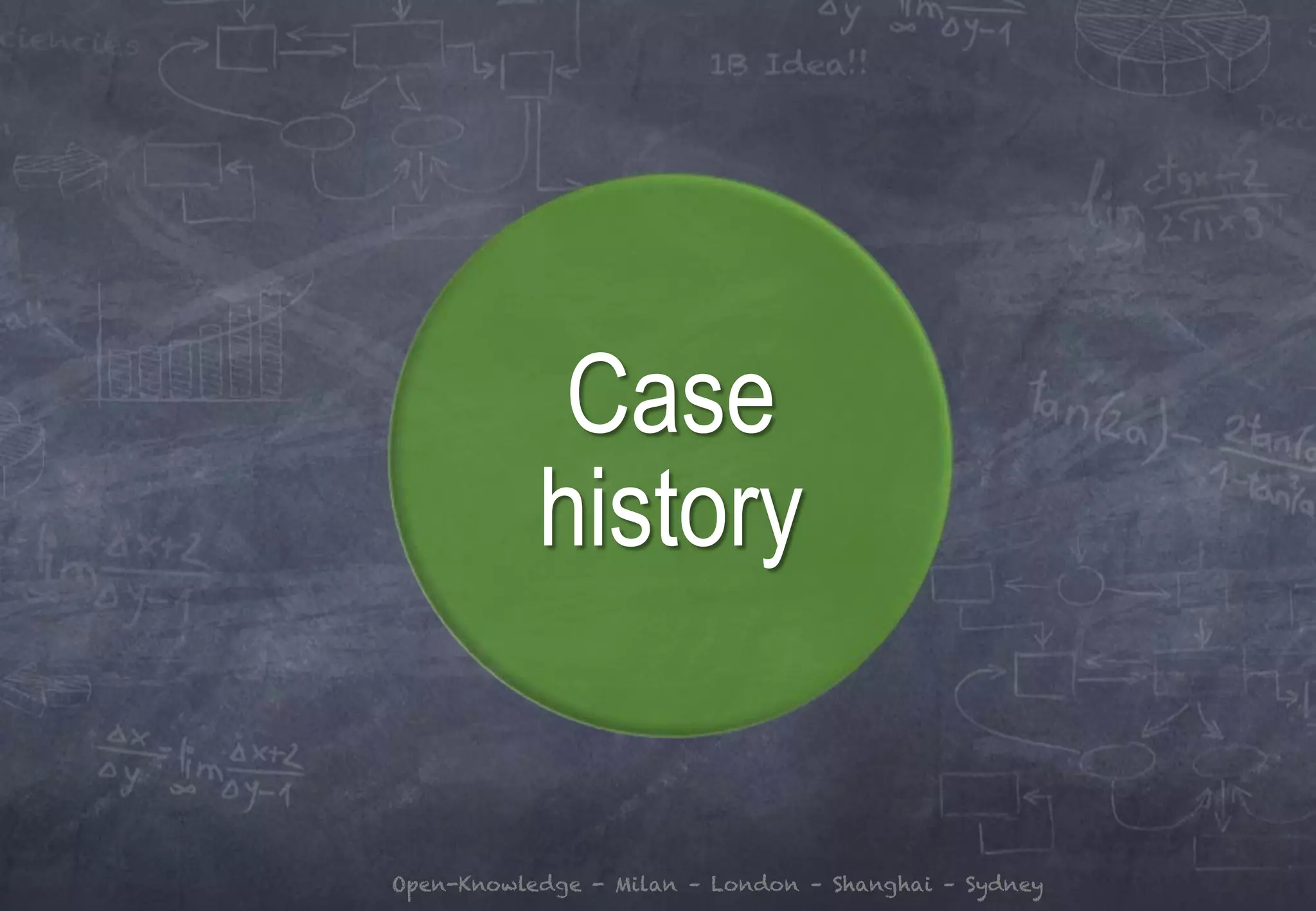 Open-Knowledge - Milan – London – Shanghai – Sydney
Case
history
 