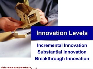 Innovation Levels Incremental Innovation Substantial Innovation Breakthrough Innovation 