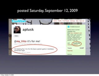 posted Saturday, September 12, 2009




Friday, October 16, 2009
 