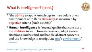 Innovation and creativity 09 intelligence and thinking Slide 17