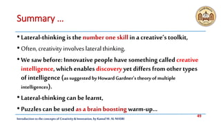 Innovation and creativity 09 intelligence and thinking Slide 49