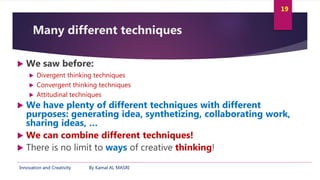 Innovation and creativity 10 skills and techniques of creative thinking ...
