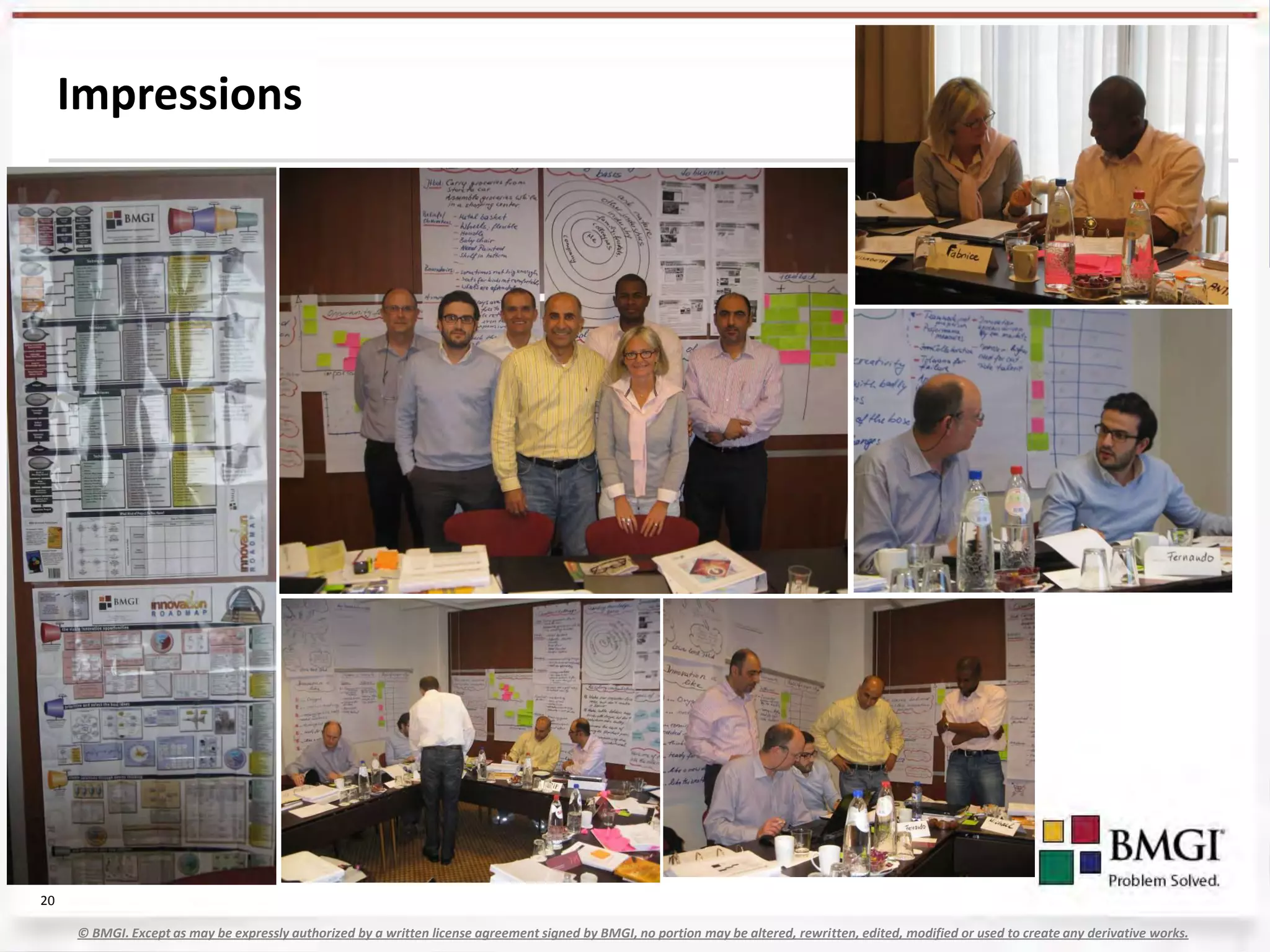 Impressions




20

     © BMGI. Except as may be expressly authorized by a written license agreement signed by BMGI, no portion may be altered, rewritten, edited, modified or used to create any derivative works.
 