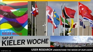 © SAP 2012 | AG. All rights reserved.
   ©  2012 SAP 29
                                        2	
  PERSONAS	
  A	
  SAILOR	
  AND	
  HER	
  COACH	
  
                                                                                 © SAP 201229 29
                                                                                            |
 