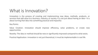 Innovation and Idea Generation.pdf docs in easy wording | PDF