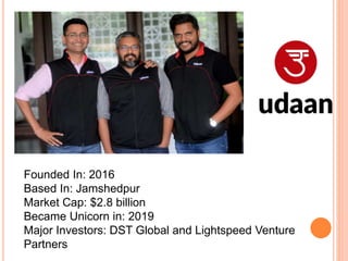 Founded In: 2016
Based In: Jamshedpur
Market Cap: $2.8 billion
Became Unicorn in: 2019
Major Investors: DST Global and Lightspeed Venture
Partners
 