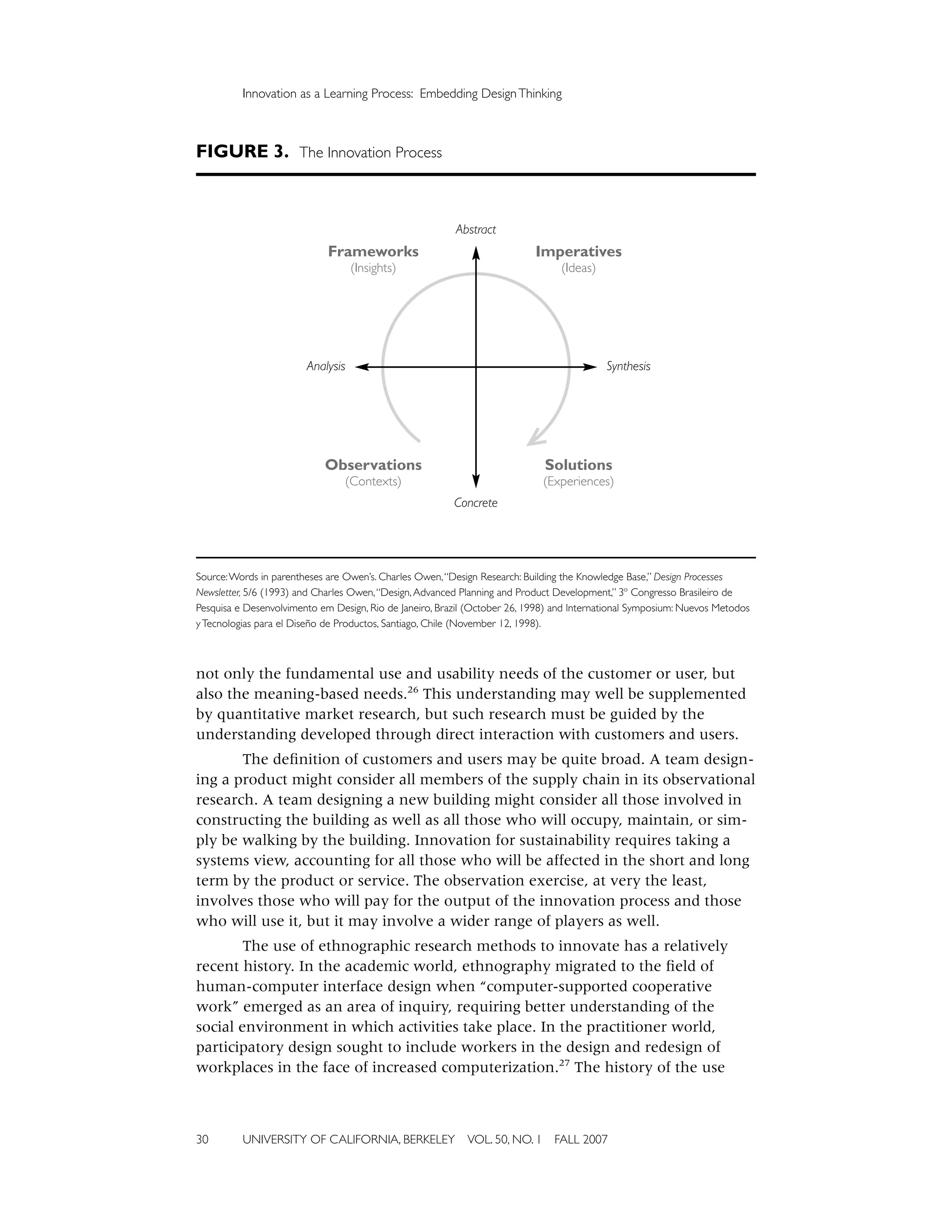 Innovation as a learning process-embedding design thinking | PDF ...