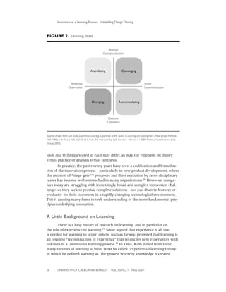 Innovation as a learning process-embedding design thinking | PDF