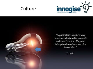 Culture

A Better Tomorrow

“Organizations, by their very
nature are designed to promote
order and routine. They are
inhos...