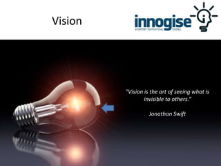 Vision

A Better Tomorrow

"Vision is the art of seeing what is
invisible to others.“
Jonathan Swift

 