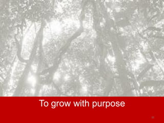To grow with purpose
32
 