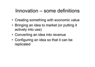 Innovation Business Models