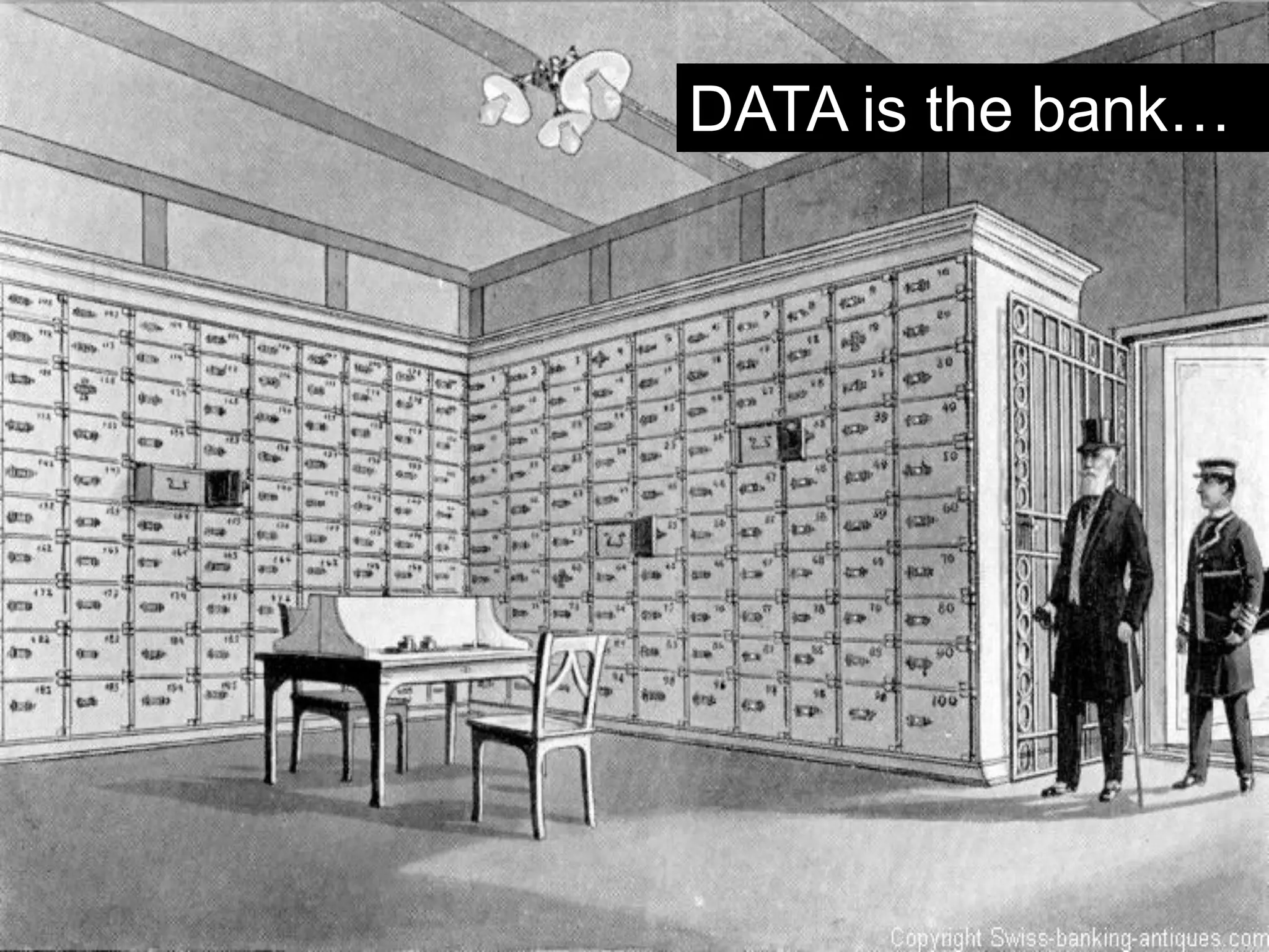 DATA is the bank…
 