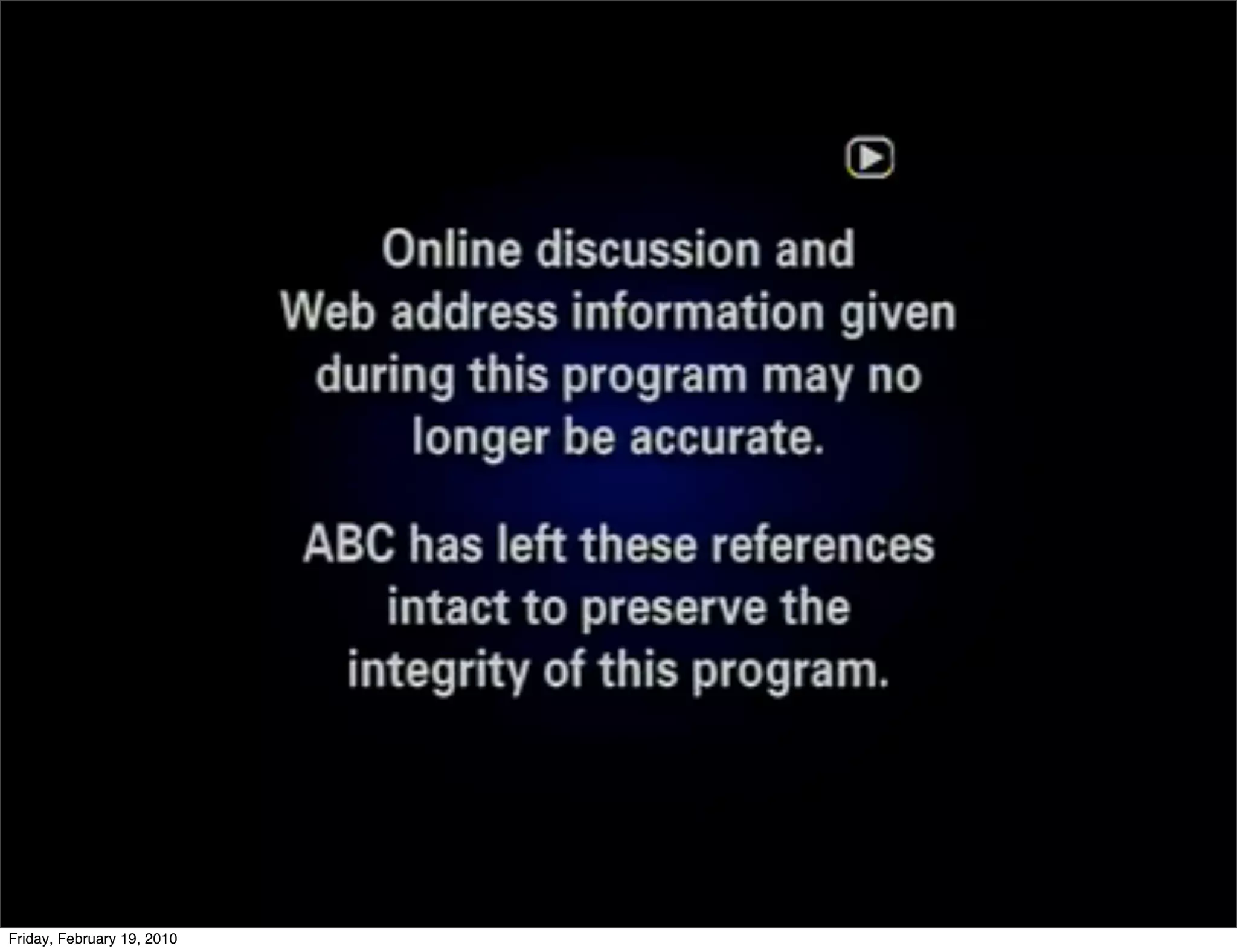 Friday, February 19, 2010
 