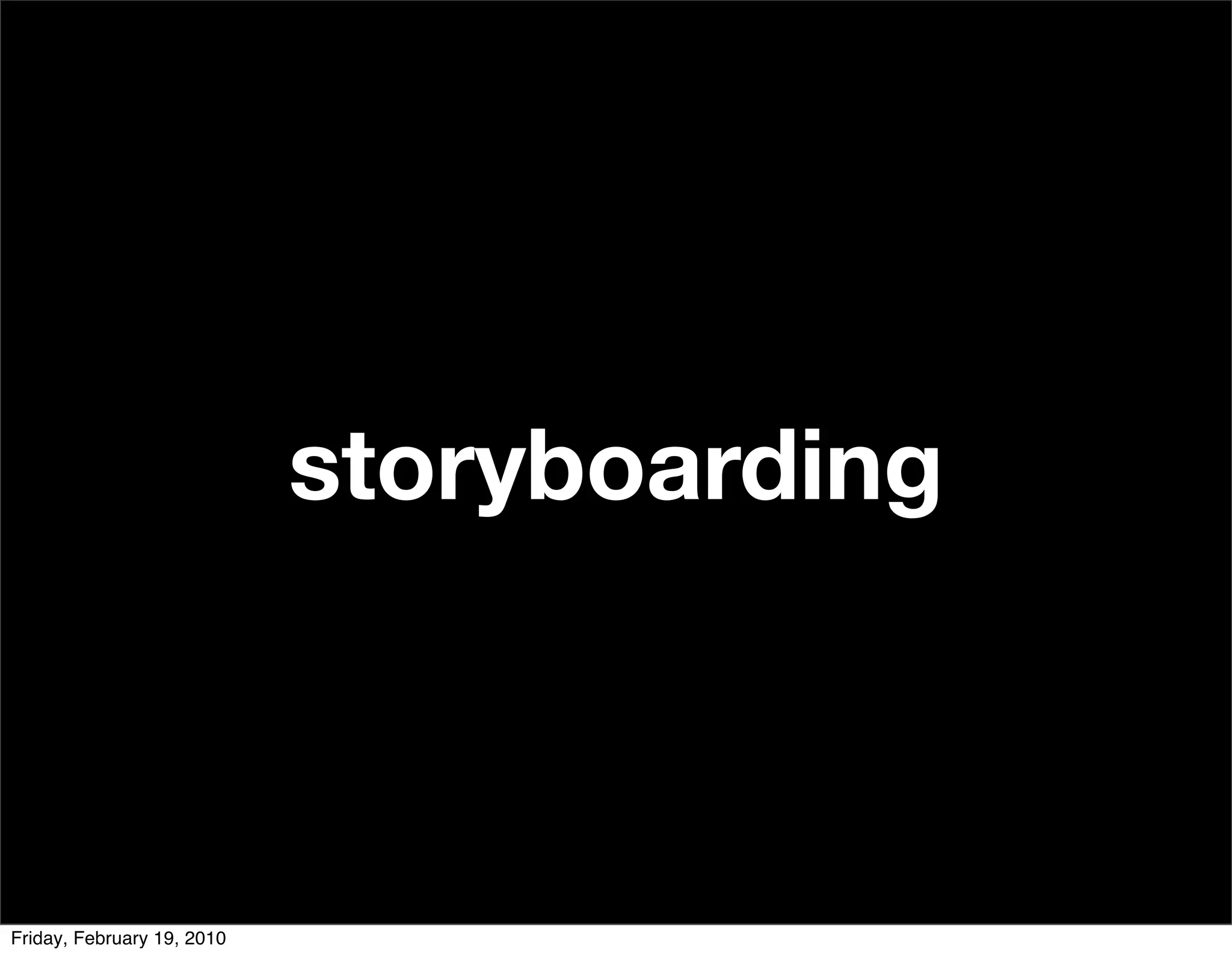 storyboarding



Friday, February 19, 2010
 
