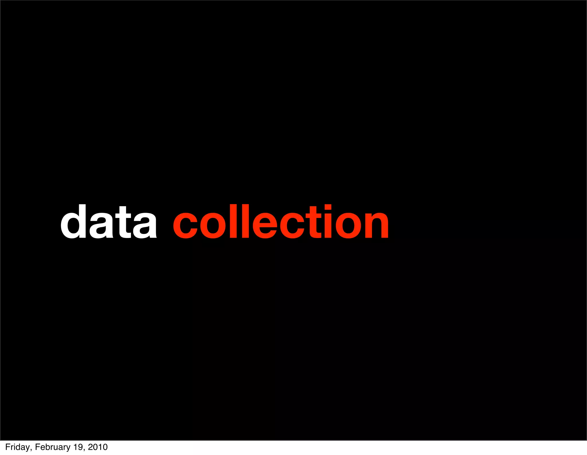 data collection



Friday, February 19, 2010
 