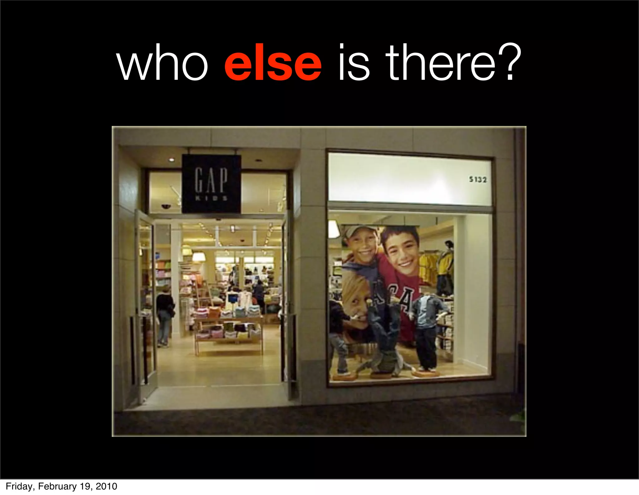 who else is there?




Friday, February 19, 2010
 