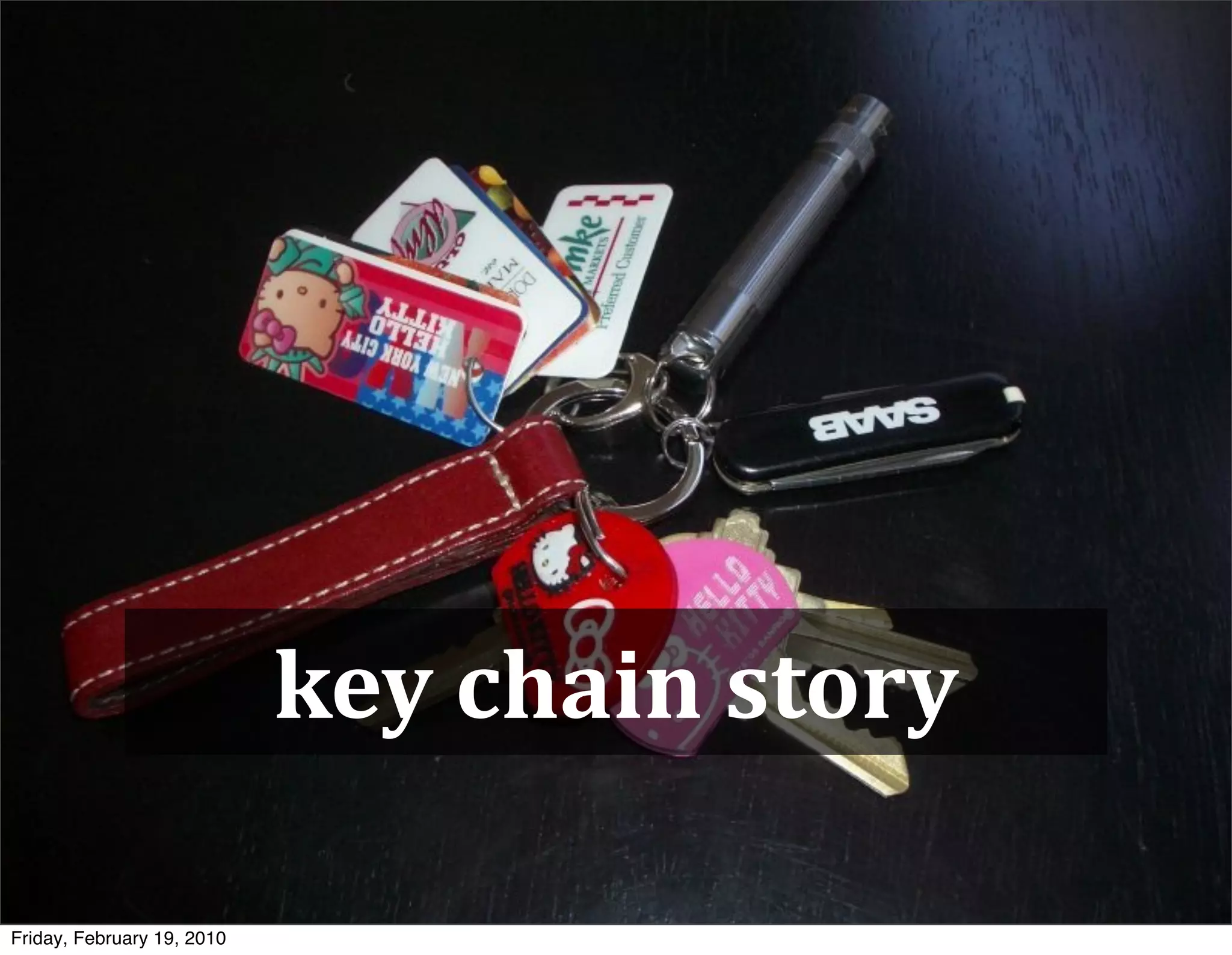 key	
  chain	
  story

Friday, February 19, 2010
 
