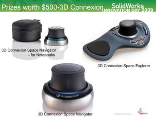 Prizes worth $500-3D Connexion 3D Connexion Space Explorer 3D Connexion Space Navigator - for Notebooks 3D Connexion Space Navigator 