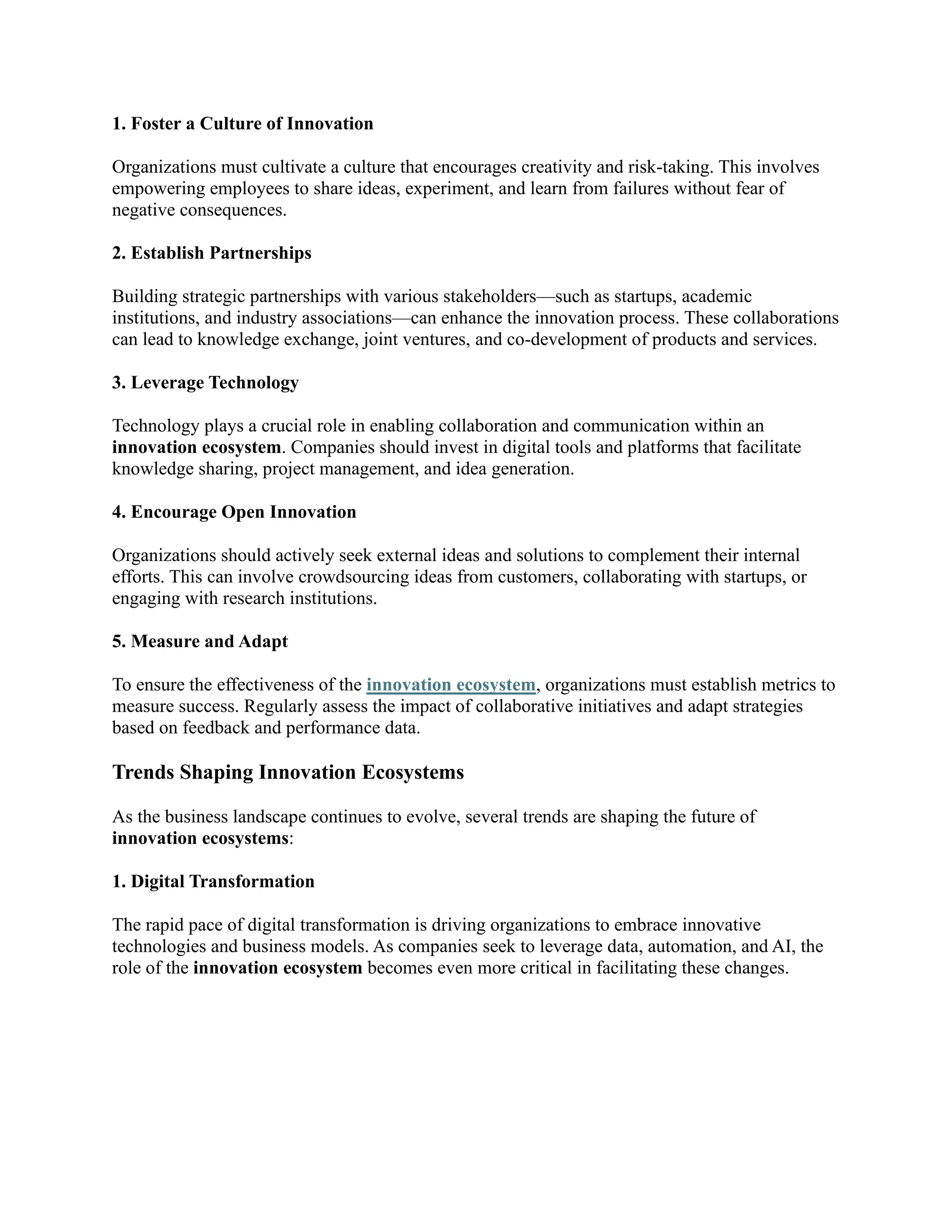 Building a Thriving Innovation Ecosystem: Unlocking Business Growth and ...