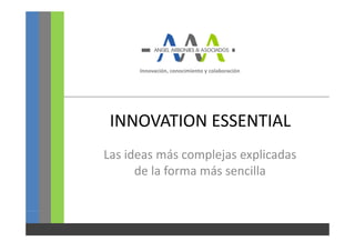 Innovación, conocimiento y colaboración




 INNOVATION ESSENTIAL
 INNOVATION ESSENTIAL
Las ideas más complejas explicadas 
Las ideas más complejas explicadas
      de la forma más sencilla
 