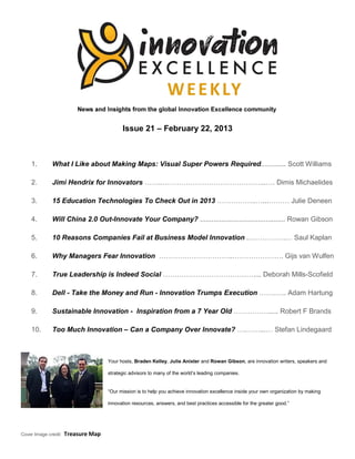 Innovation Excellence Weekly - Issue 21