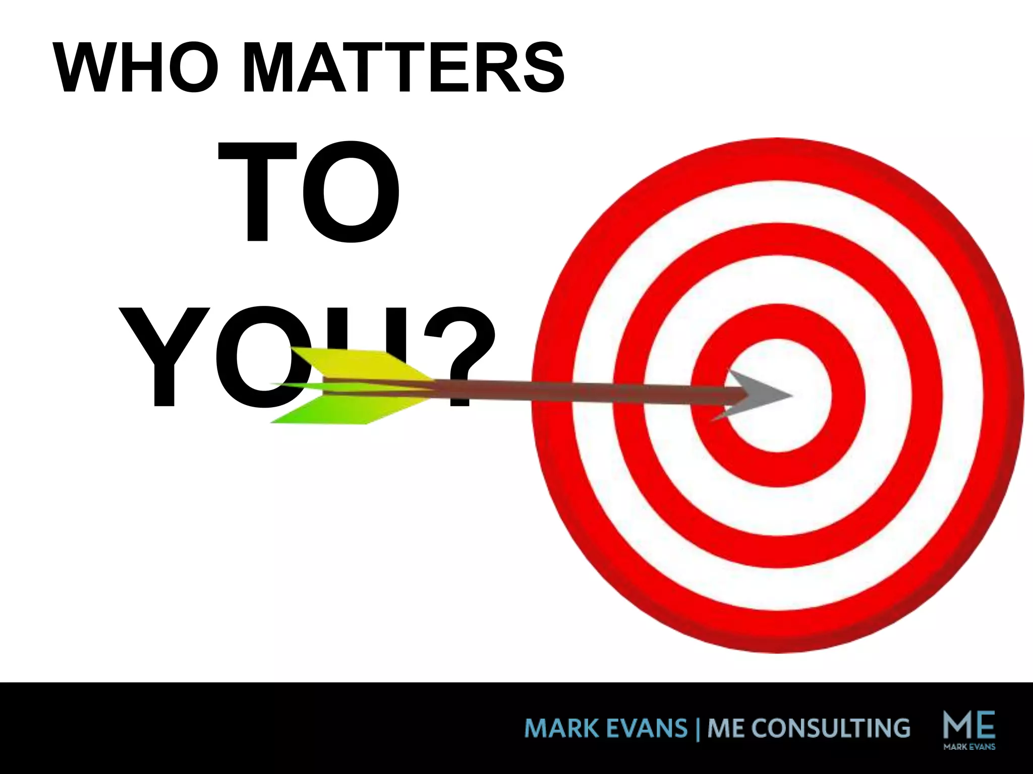 WHO MATTERS
TO
YOU?
 