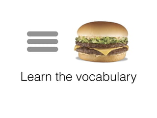 Learn the vocabulary
 