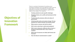 Innovation Framework for Public Policy and Citizen Services | PDF