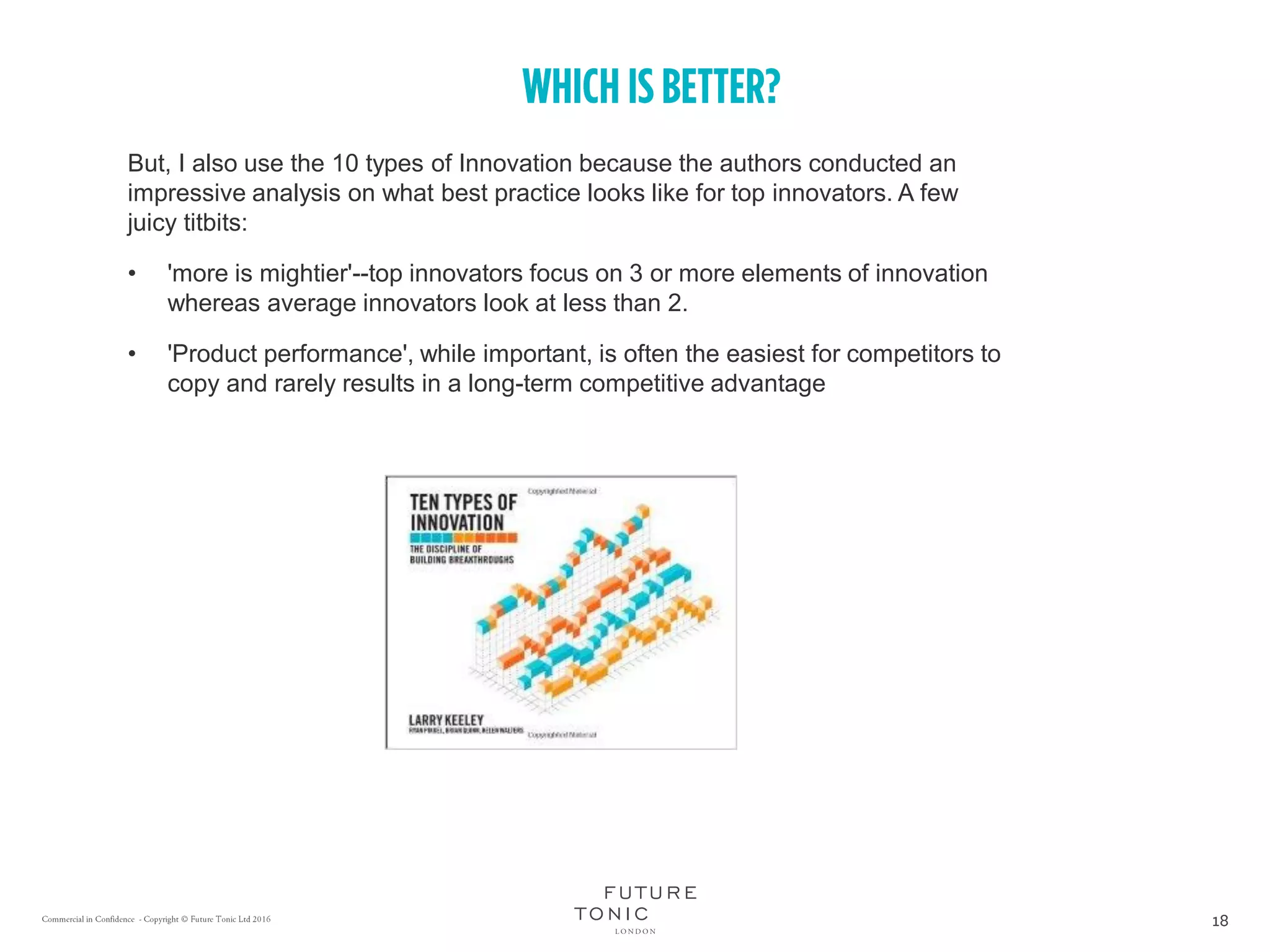 Which Innovation Framework do you use, the 10 types of innovation or ...