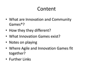 Innovation games | PDF