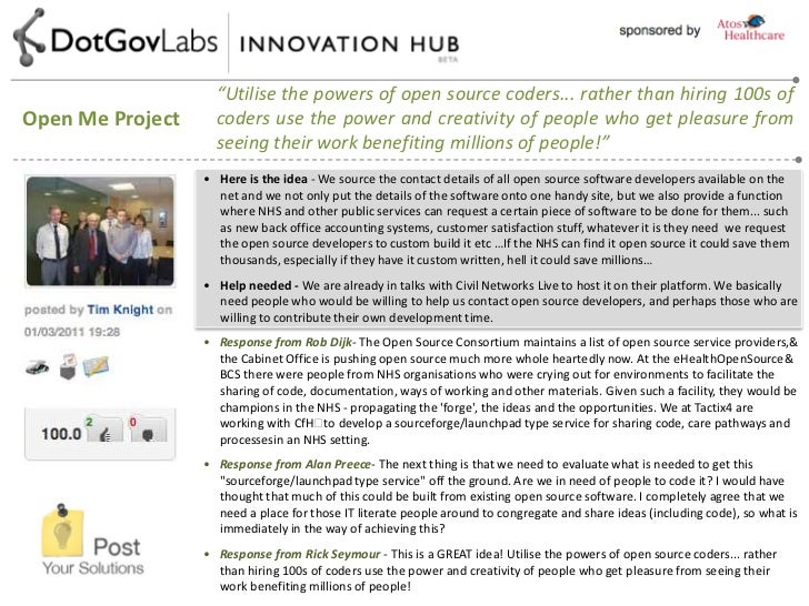 Innovation hub solution examples