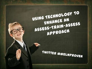 Using Technology to  Enhance an  Assess-Train-Assess  approach Twitter ##elnproven 