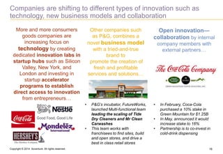 Copyright © 2014 Accenture All rights reserved. 
16 
Companies are shifting to different types of innovation such as techn...
