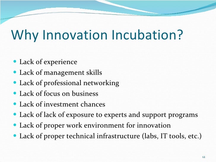 Innovation Incubators