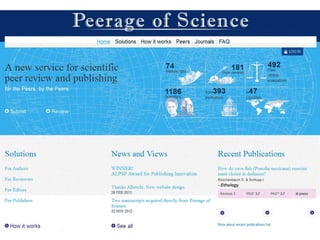 Innovation in peer review