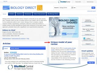 Innovation in peer review