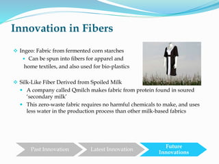 Innovation in Textiles Industry | PPTX
