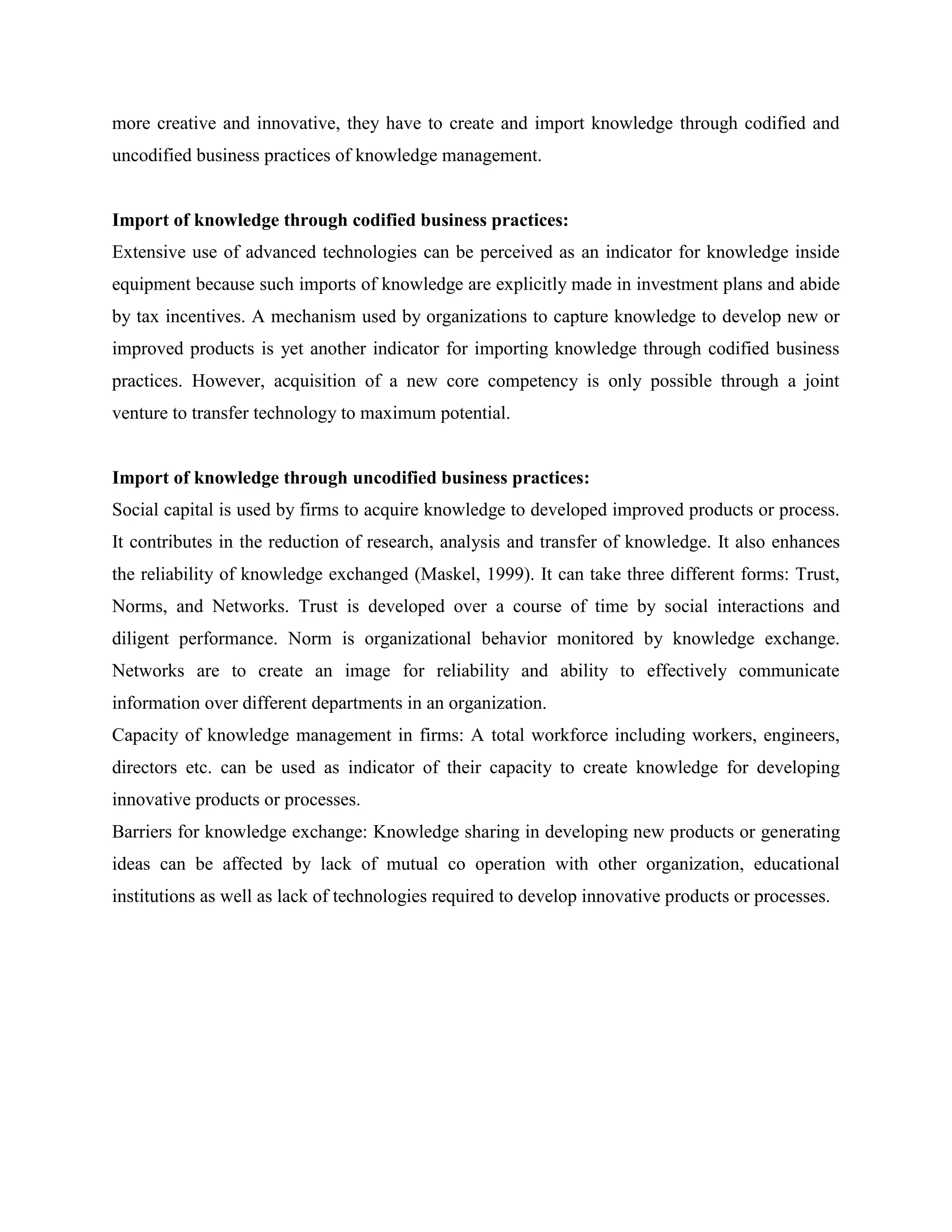 Innovation Knowledge Management Docx